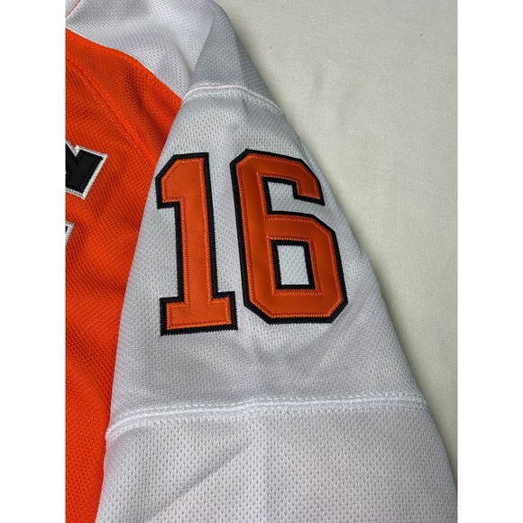 CCM Vintage Philadelphia Flyers Bobby Clarke 16 Jersey Mens 48 Orange NHL - Picture 2 of 8